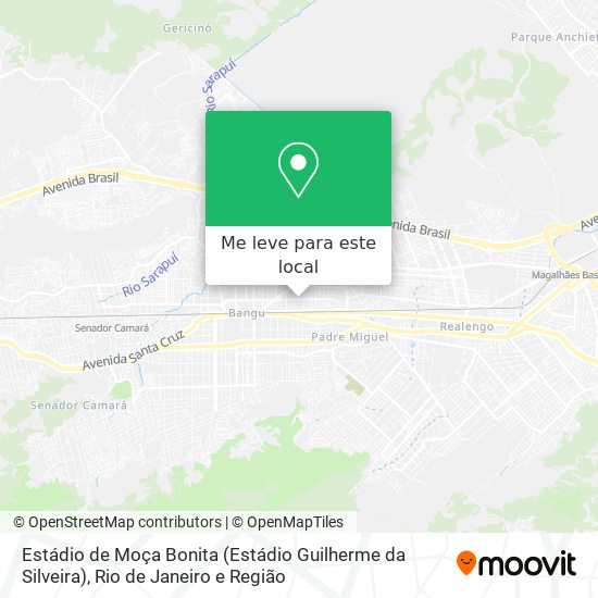 Estádio de Moça Bonita (Estádio Guilherme da Silveira) mapa