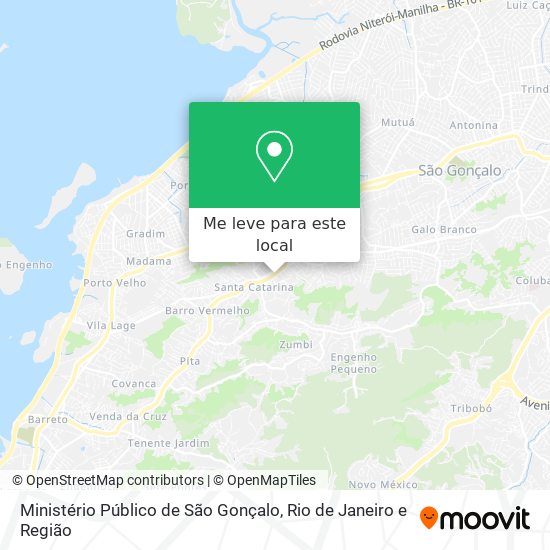 Ministério Público de São Gonçalo mapa