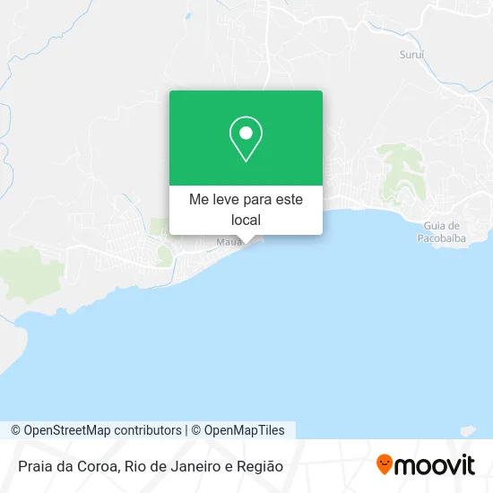 Praia da Coroa mapa