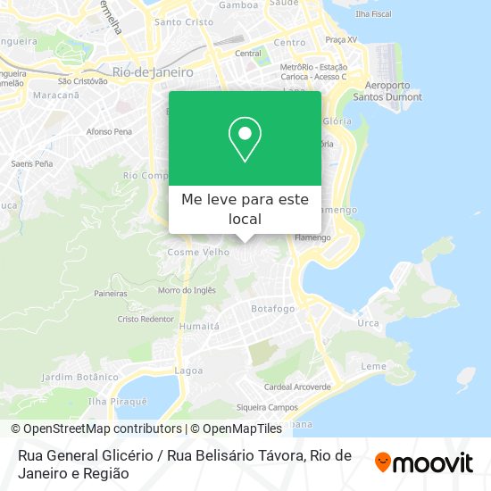 Rua General Glicério / Rua Belisário Távora mapa