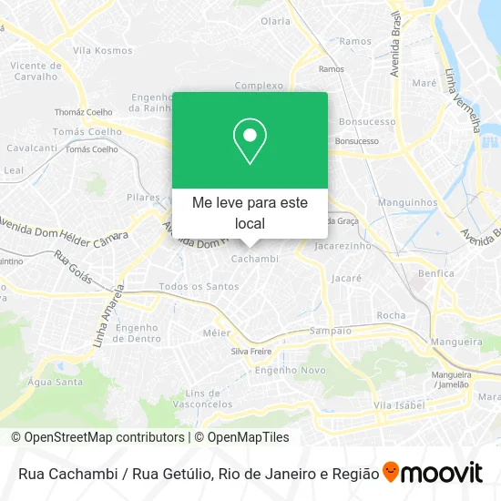 Rua Cachambi / Rua Getúlio mapa