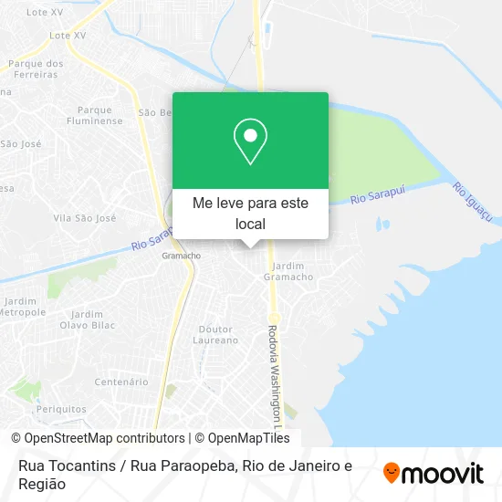 Rua Tocantins / Rua Paraopeba mapa
