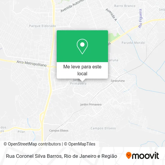 Rua Coronel Silva Barros mapa