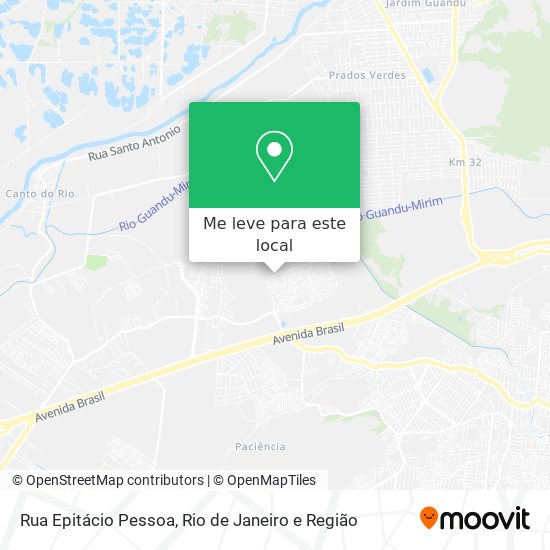 Rua Epitácio Pessoa mapa