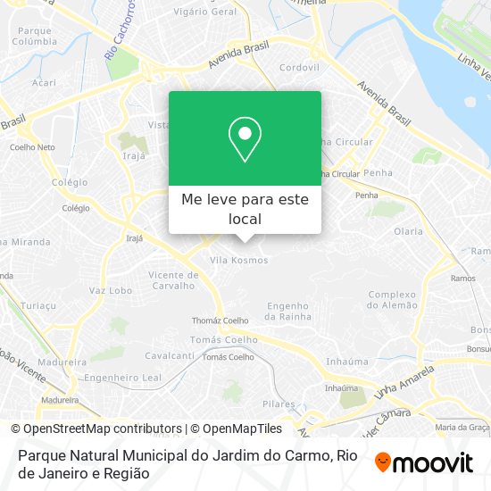 Parque Natural Municipal do Jardim do Carmo mapa