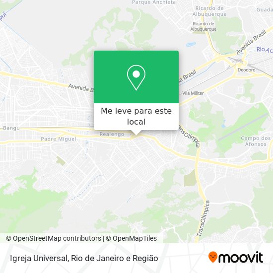 Igreja Universal mapa
