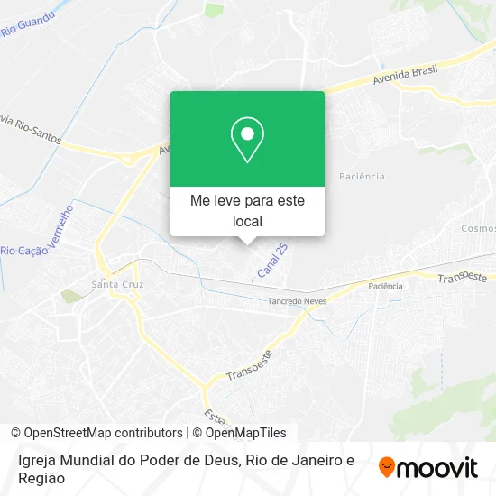 Igreja Mundial do Poder de Deus mapa