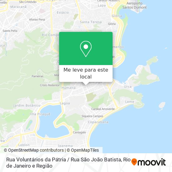 Rua Voluntários da Pátria / Rua São João Batista mapa