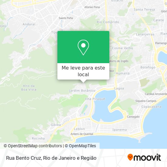 Rua Bento Cruz mapa