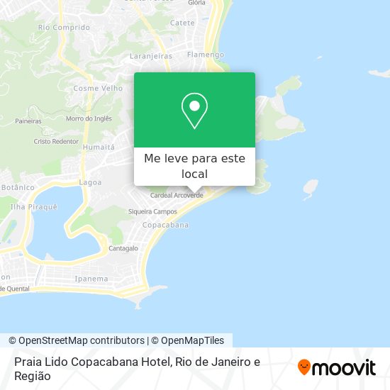Praia Lido Copacabana Hotel mapa