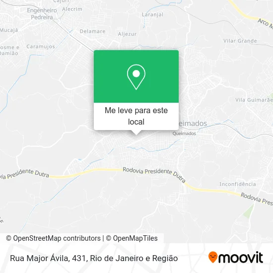 Rua Major Ávila, 431 mapa