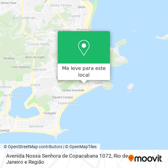 Avenida Nossa Senhora de Copacabana 1072 mapa