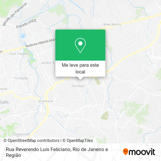 Rua Reverendo Luís Feliciano mapa