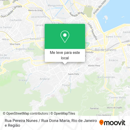 Rua Pereira Nunes / Rua Dona Maria mapa