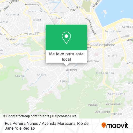 Rua Pereira Nunes / Avenida Maracanã mapa