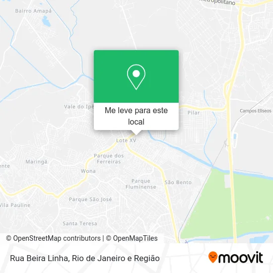 Rua Beira Linha mapa
