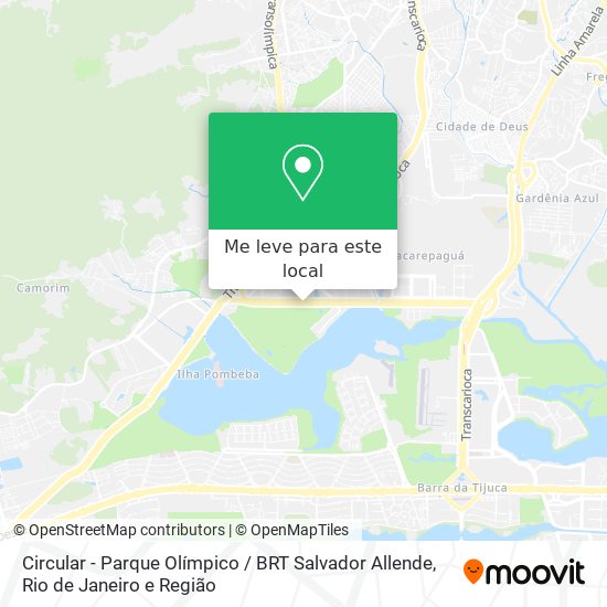 Circular - Parque Olímpico / BRT Salvador Allende mapa