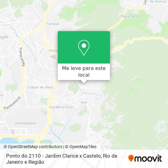 Ponto do 2110 - Jardim Clarice x Castelo mapa