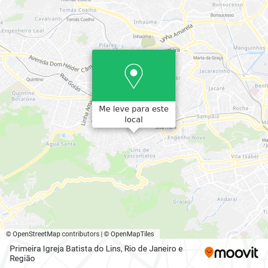 Primeira Igreja Batista do Lins mapa