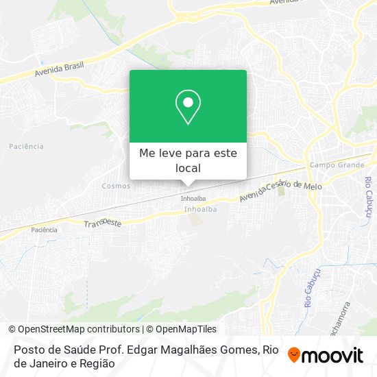 Posto de Saúde Prof. Edgar Magalhães Gomes mapa