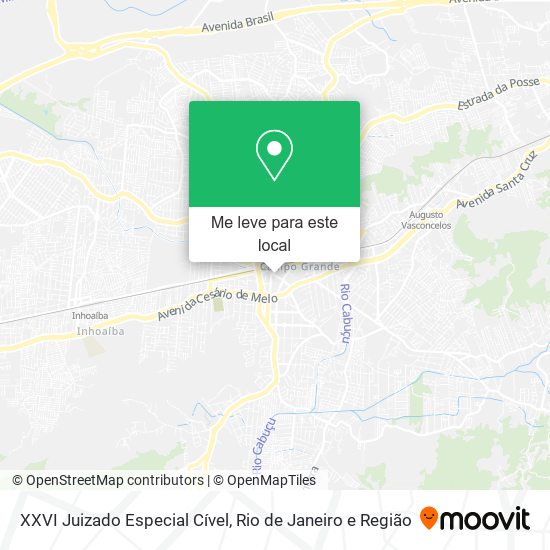 XXVI Juizado Especial Cível mapa