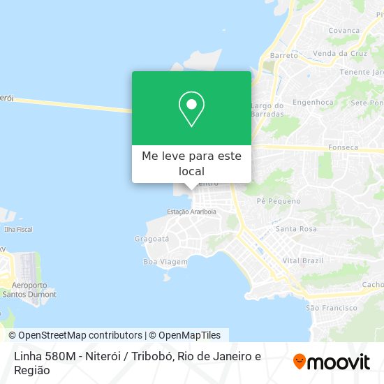 Linha 580M - Niterói / Tribobó mapa