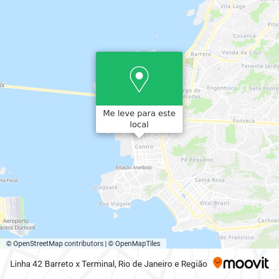 Linha 42 Barreto x Terminal mapa