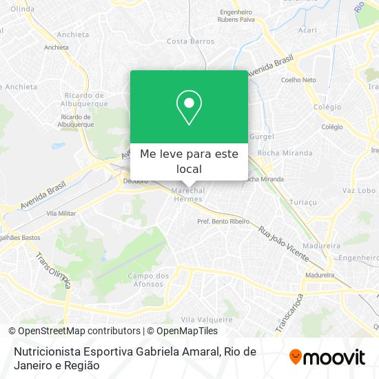 Nutricionista Esportiva Gabriela Amaral mapa