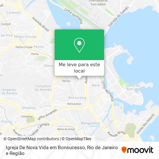 Igreja De Nova Vida em Bonsucesso mapa