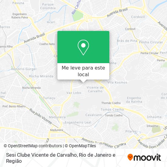 Sesi Clube Vicente de Carvalho mapa