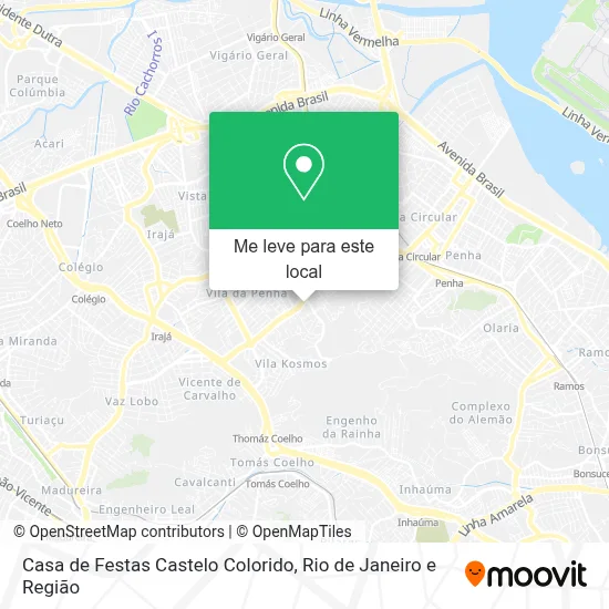Casa de Festas Castelo Colorido mapa