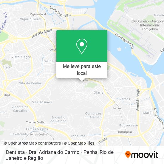Dentista - Dra. Adriana do Carmo - Penha mapa