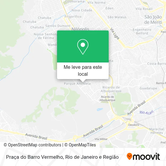 Praça do Barro Vermelho mapa