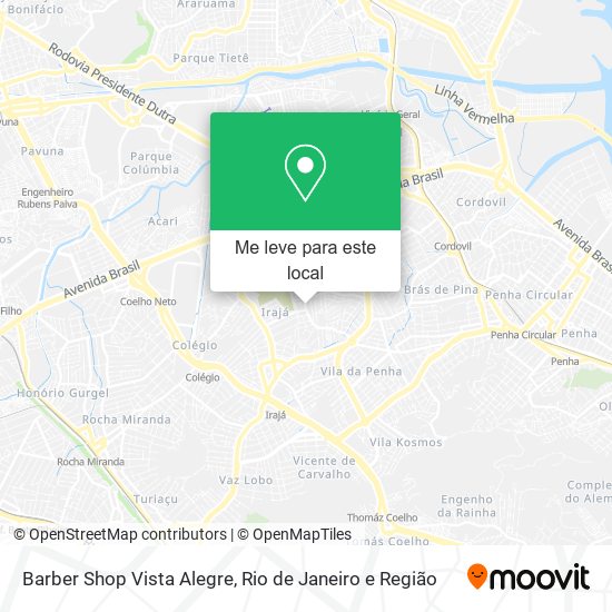 Barber Shop Vista Alegre mapa
