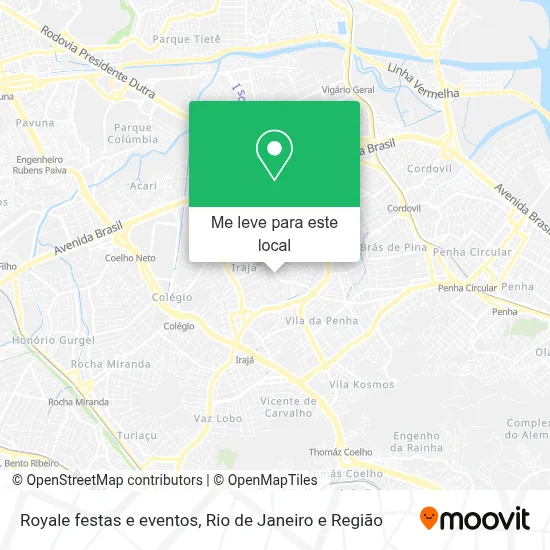 Royale festas e eventos mapa