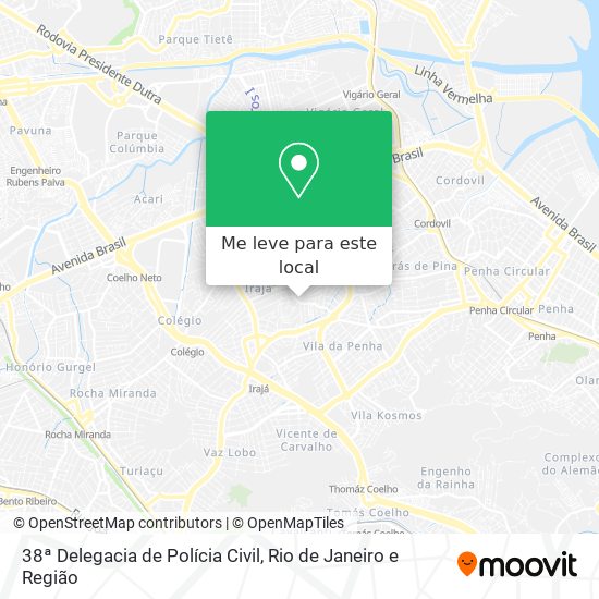 38ª Delegacia de Polícia Civil mapa