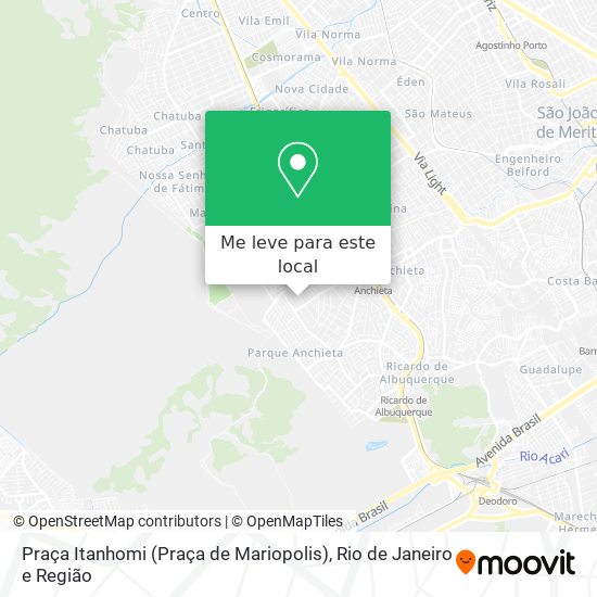 Praça Itanhomi (Praça de Mariopolis) mapa