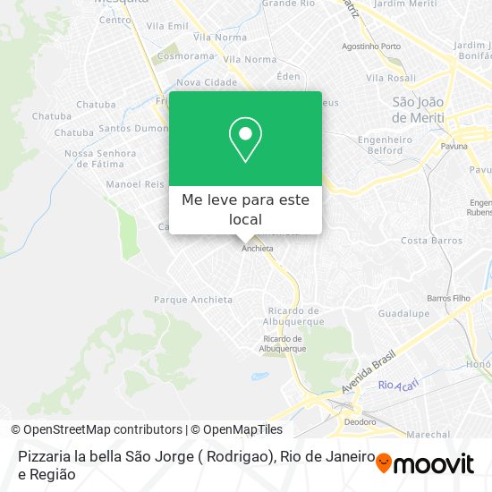 Pizzaria la bella São Jorge ( Rodrigao) mapa