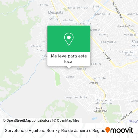 Sorveteria e Açaiteria Bomky mapa