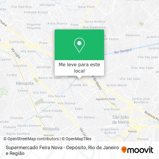 Supermercado Feira Nova - Depósito mapa
