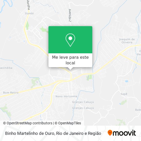 Binho Martelinho de Ouro mapa