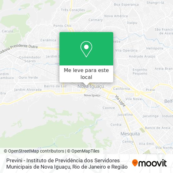 Previni - Instituto de Previdência dos Servidores Municipais de Nova Iguaçu mapa