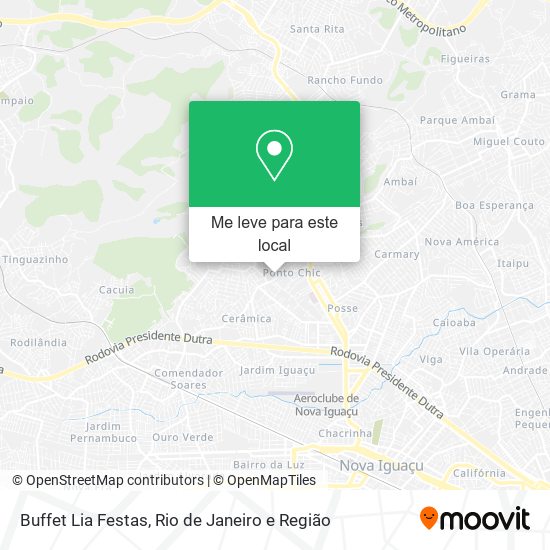Buffet Lia Festas mapa