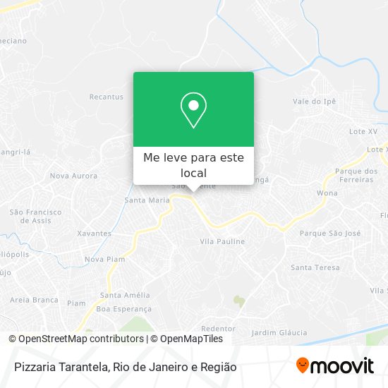 Pizzaria Tarantela mapa