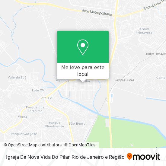 Igreja De Nova Vida Do Pilar mapa