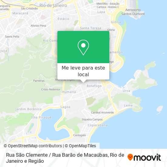 Rua São Clemente / Rua Barão de Macaúbas mapa