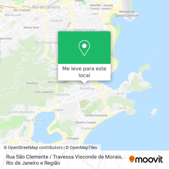 Rua São Clemente / Travessa Visconde de Morais mapa