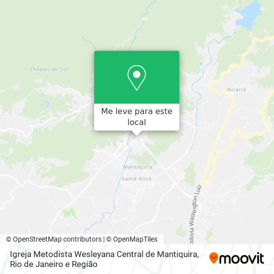 Igreja Metodista Wesleyana Central de Mantiquira mapa