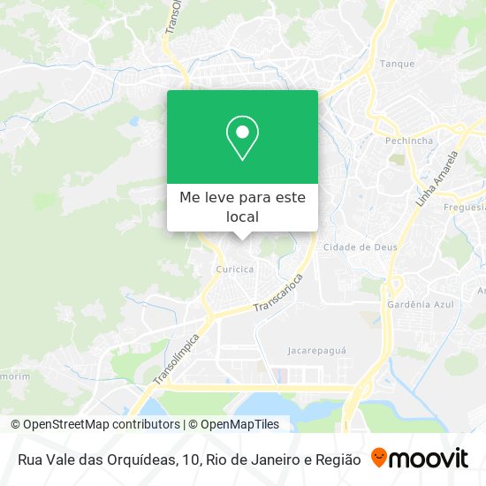 Rua Vale das Orquídeas, 10 mapa