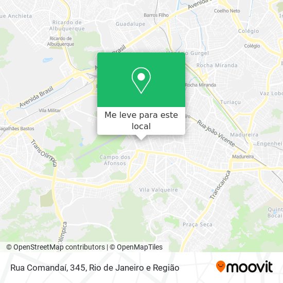Rua Comandaí, 345 mapa